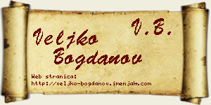 Veljko Bogdanov vizit kartica